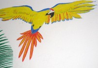 Arturo Hernandez Parrot Mural Guayacamaya